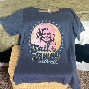 Cute blue Dolly Parton tee